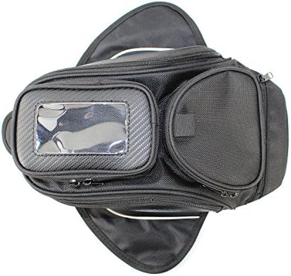 Autanic Motorcycle Oil Fuel Tank Bag Magnetic Motorbike Riding Bag Black Waterproof Universal