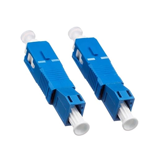 2-Pack Single Mode 9/125um SC/UPC Male to LC/UPC Female Hybrid Optical Fiber Adapter Connector for Optical Power Meter