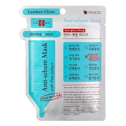 ( by kijakarn ) Leaders Clinic Anti-sebum Mask Help to Anti Bacteria and Remove Exceed Oil Fragrance Free... ( Hot Items ) by kijakarn