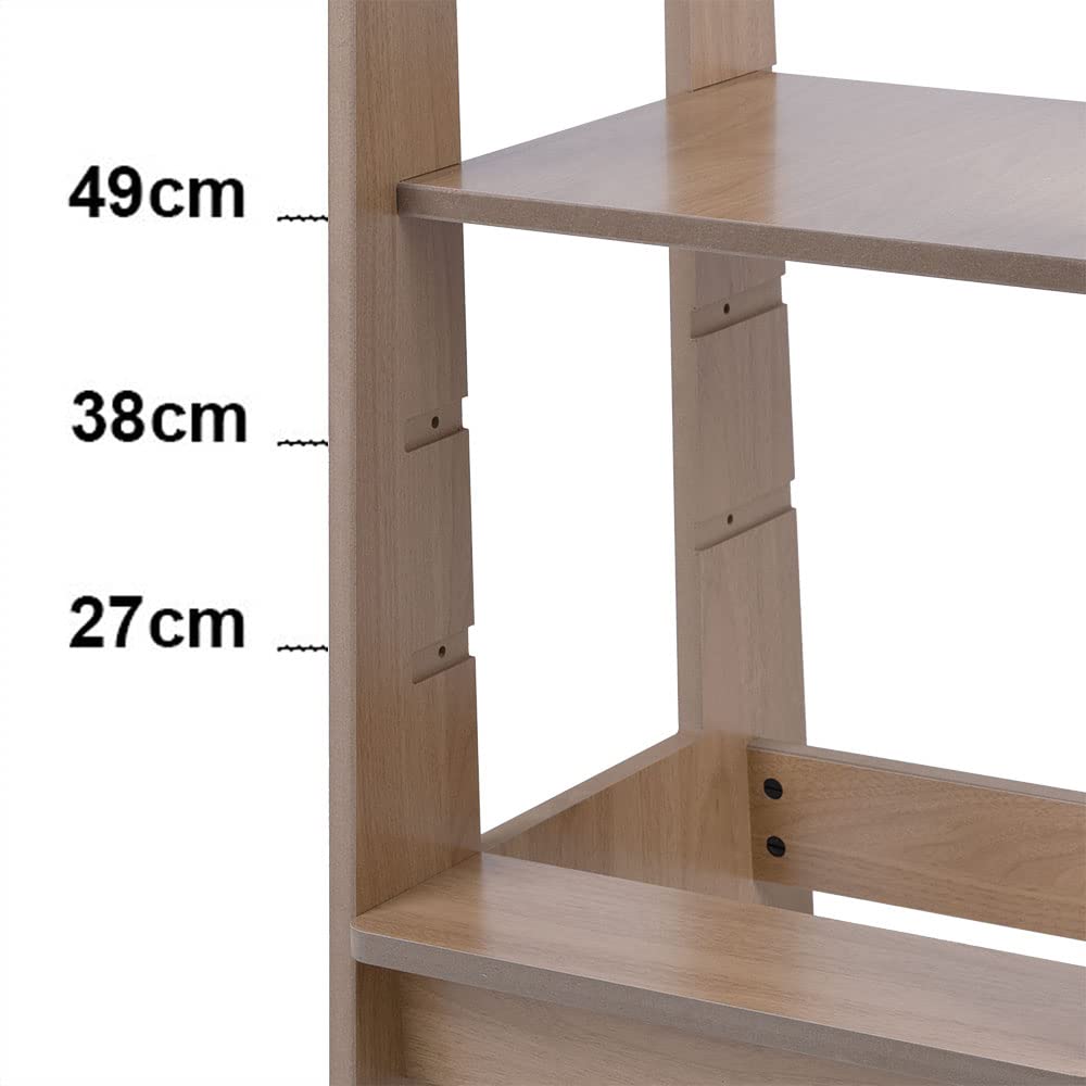 etc-shop Lernturm Küchenhelfer für Kinder Holz Kinderschemel Tritthocker 3 Stufen höhenverstellbar, leicht zu reinigen, stabil, LxBxH 32x42x80 cm