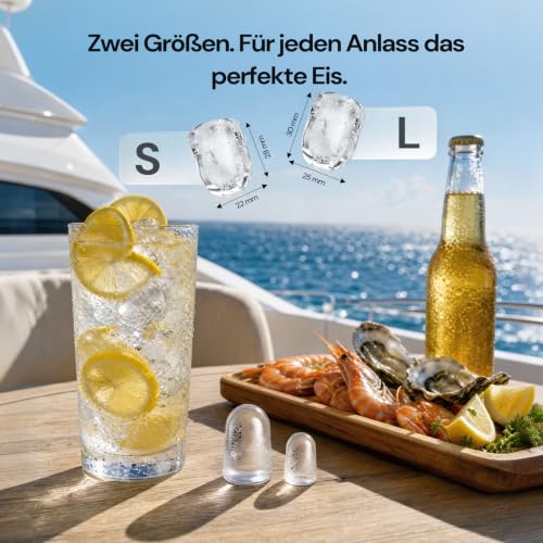 Foto von Kismile Eiswürfelmaschine, Eiswürfel in 6 Min., 11,8 kg/24 Std., Schwarz