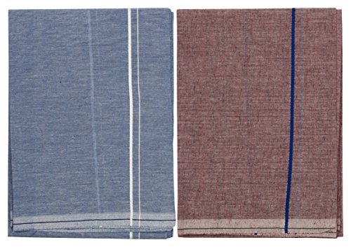 PRAKASAM COTTON Homme Unique (1,27 x 1,95 m) Couleur Dhoties/Dhoties pour homme, Multicolore-12, 1.27 X 1.95 Meter