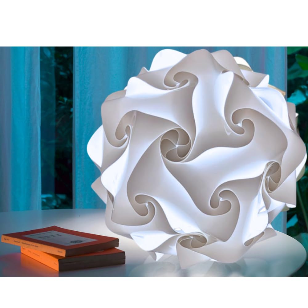 LAMPADESIGN Paar Nachttischlampen FIOCCO Modell Weiße Kugel Durchmesser 23 cm Lieferung montiert 2 Glamour Chic Nachttischlampen Schlafzimmerbeleuchtung
