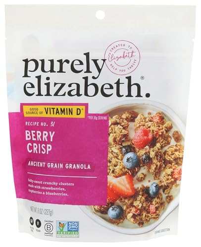 Image of Purely Elizabeth, Berry Crisp, Ancient Grain Granola with Vitamin D, Gluten-Free (8oz Bag)