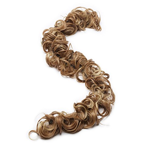 Messy Hair Bun Maker Long Hair Wrap Hair Band-Ginger Brown/Golden Blonde