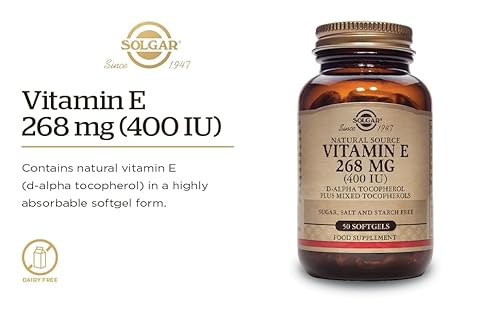 Solgar 30265 Vitamin E 268 Mg (400 Iu), 250 Mixed Softgels - Natural Antioxidant thumb #2