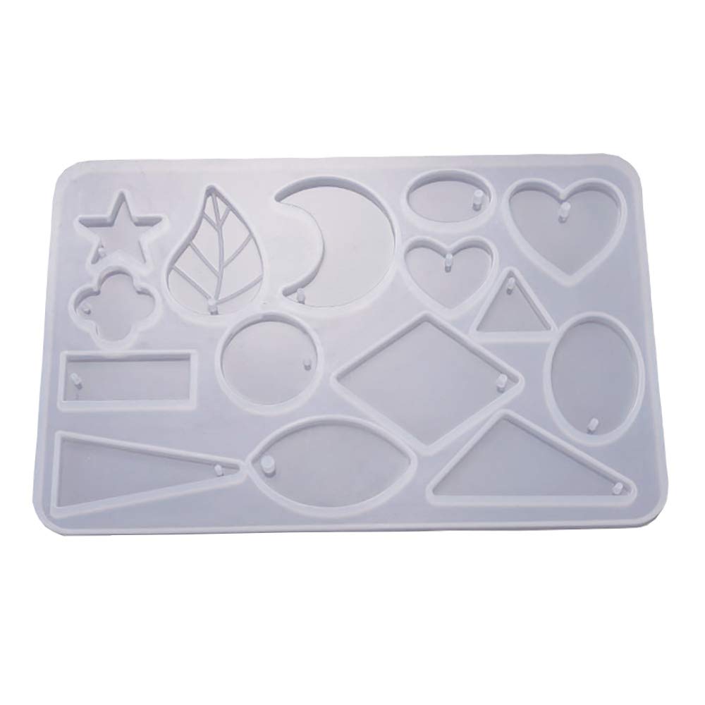 Voanzo Diy Crystal Epoxy, Silicone Resin Casting Molds, Diy Jewelry Pendent Craft Making Moulds With Hanging Hole