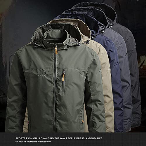 Bomber veste homme léger chaud blouson à capuche imperméable hiver