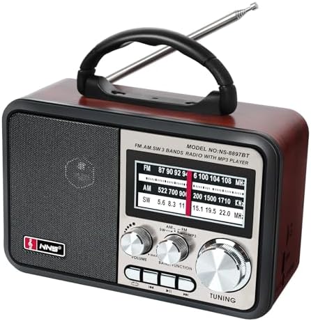 Amazon.com: Retro Vintage Radio, Portable AM FM Radios Stereo Speakers ...