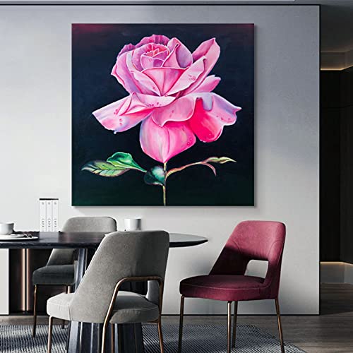 Peinture sur toile faite main grand format 120x120cm