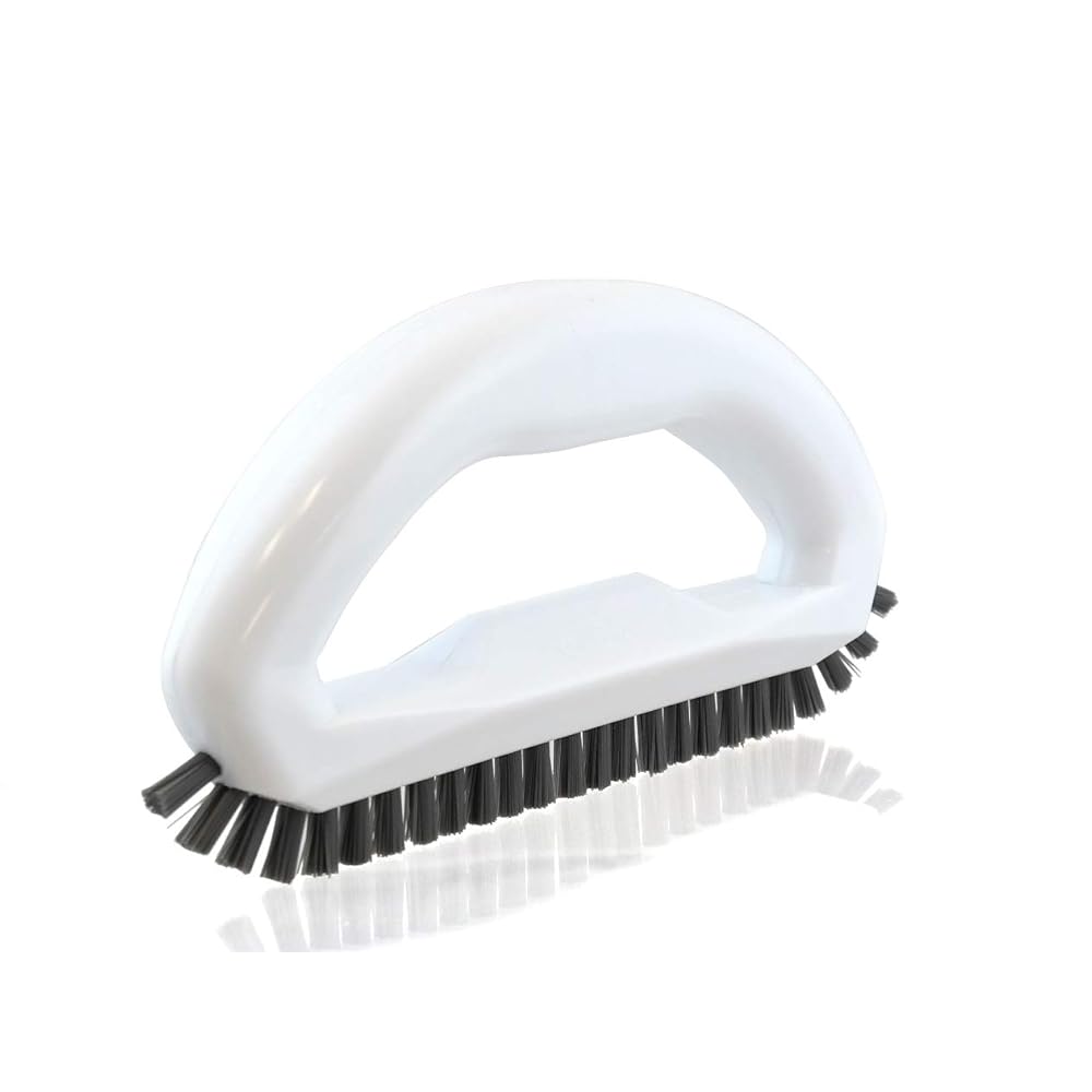 Grout Brush with Stiff Nylon Bristles, Heavy Duty Hand Grout Scrub Brush for Cleaning Baseboards, Floor, Corners, Tiles, Shower, Bath Tub, Floor, Tiles and Other Surfaces