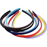  MagiDeal 8 Stücke 8 Farben Kunststoff DIY Haarreif Haarband Stirnband Haarschmuck 10mm