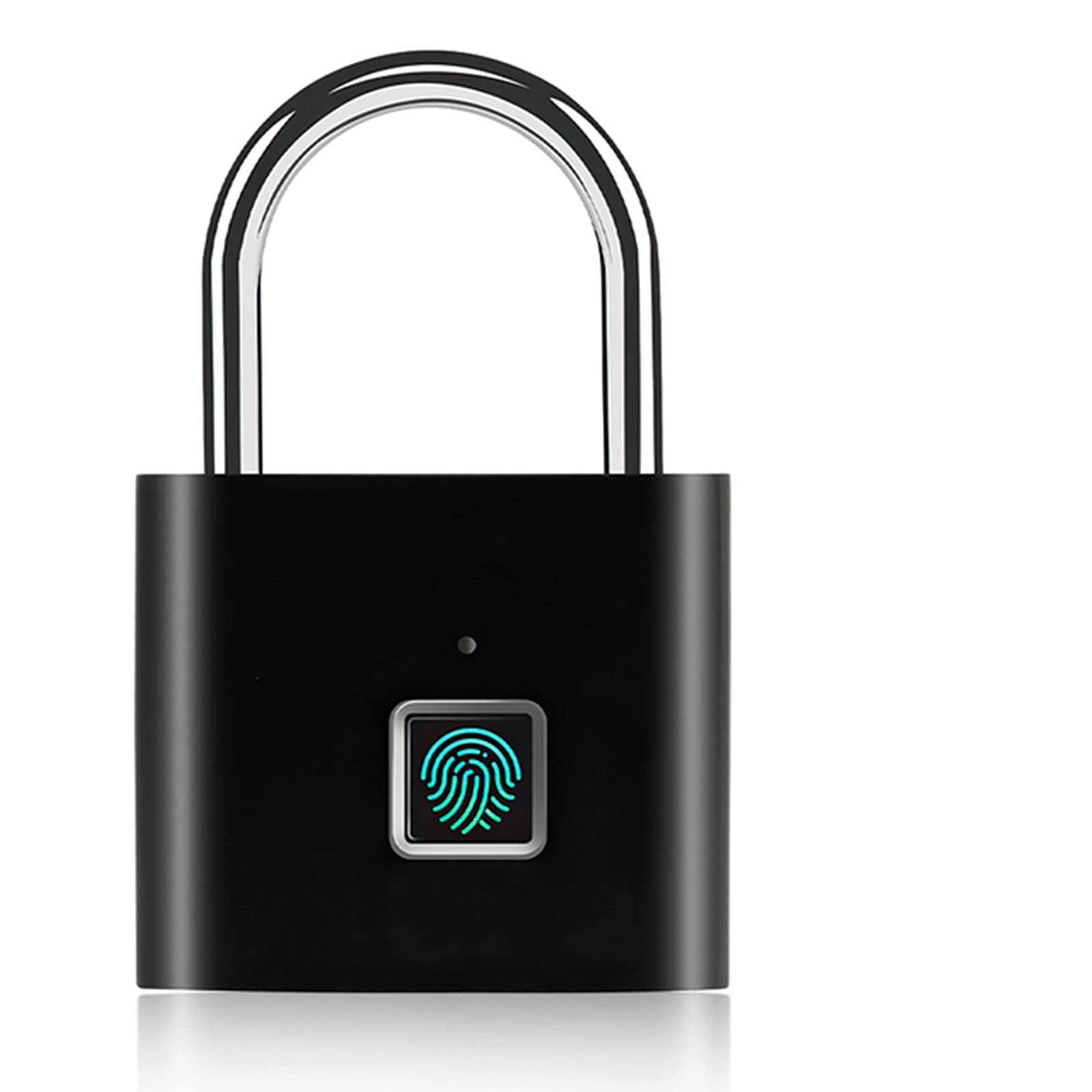 Candado Inteligente con Huella Dactilar Lock de huella digital Portable Huella huellas digitales portátiles para Seguridad(Schwarz)