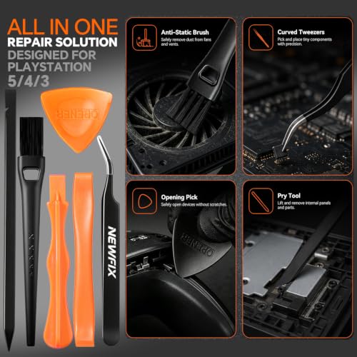 Cleaning and Repair Tool Kit for PS4 PS5 Console Controller NEWFIX TR9 Security Torx - image 2