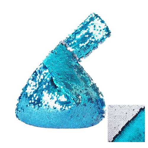 Image of Eternal Beauty Sequin Wristlet Bag, Reinforced Sparkly Evening Clutch for Wedding Guest, Cruise & Prom Mini Purse
