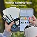 Funto Travel Watercolor Set, 12-Color Paint, 10 Premium Postcards, Brush, Brush Pen, Fineliner, Pencil, Painting Set for Adults, Beginner, and Artists
