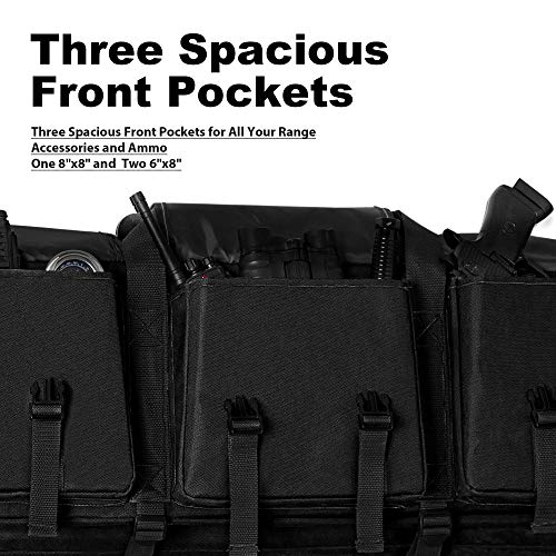 Dulce Dom 36 Inch Double Rifle Case Soft Bag Gun Case, Perfect For Rifle Pistol Firearm Storage And Transportation, All Around Shooting Range Tactical Rifle Backpack, Indoor Outdoor #TOP1