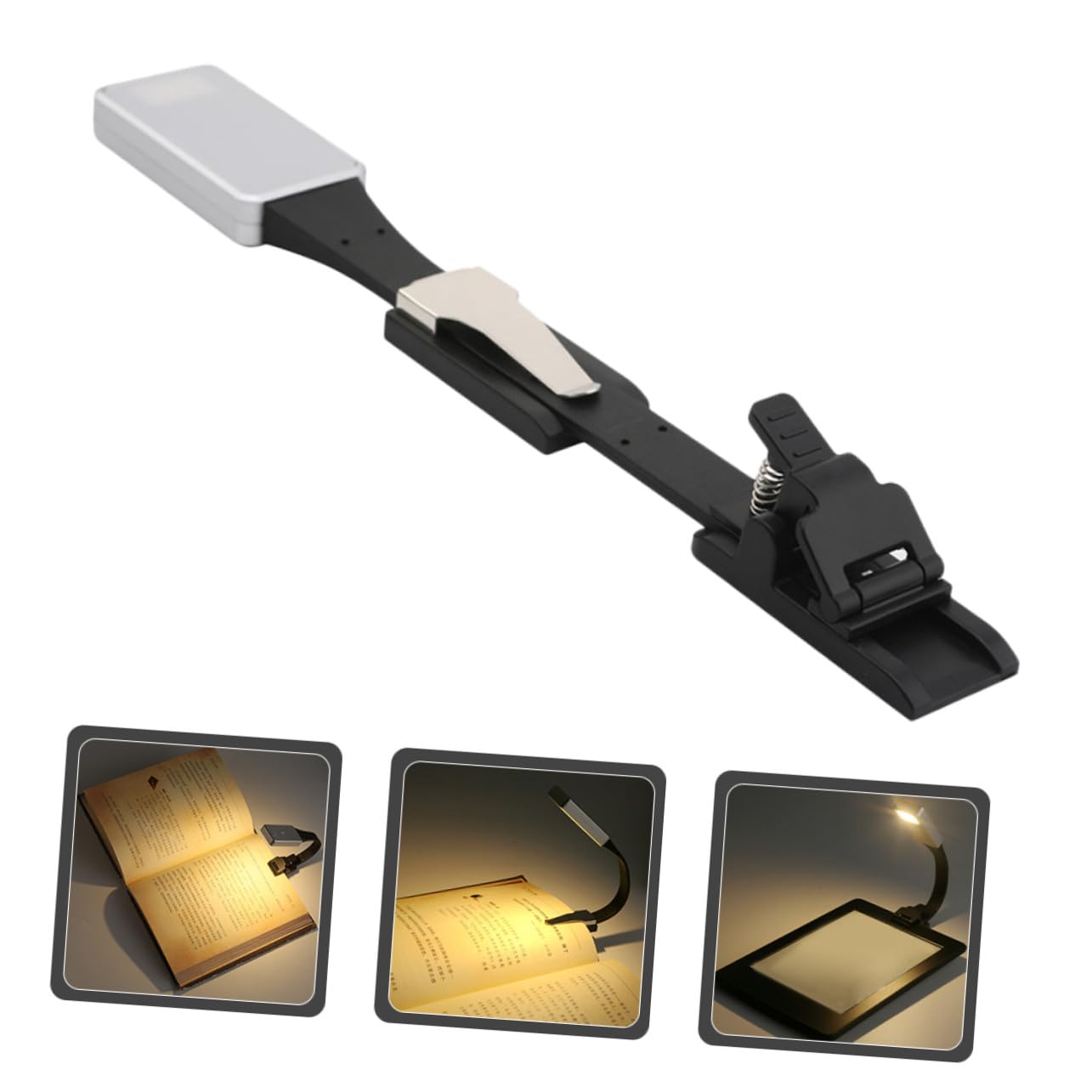 Lampada Da Lettura Clip Ricaricabile Usb, Doppia Morsetto Magnetico, 3 Temperature Colore Per Lettura a Letto e Studio Notturno