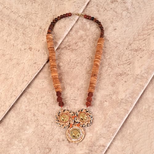 Image of AAKRITI ART CREATIONS Handcrafted Tribal Dhokra Necklace Collection | Royal, Pharaoh & Butterfly-Inspired Artisan Brass Statement Jewelry | Ethnic, Elegant & Artistic Necklaces for Women
