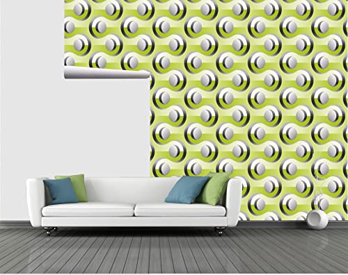 Image of CABANA HOMES Wall Stickers DIY Decal 3D Wallpaper for Wall (45 x 125 cm, 2 Rolls) (12 sq. ft) Decorative Self Adhesive Bedroom Living Room Furniture Wardrobe, Green