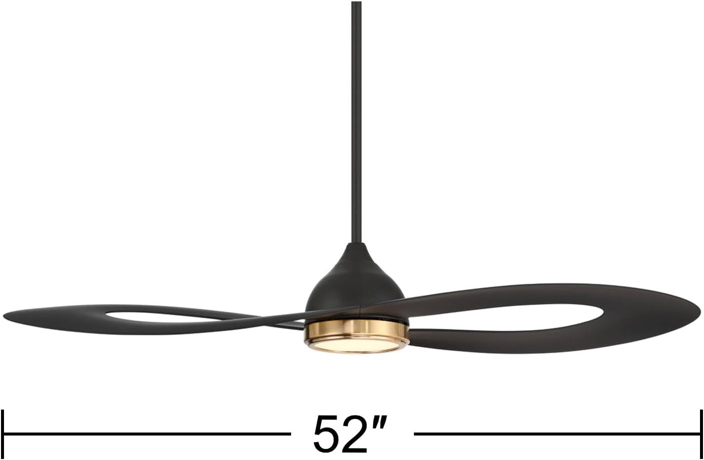 Possini Euro Design 52" Possini Euro Obi Matte Black CCT LED Damp Ceiling Fan with Remote