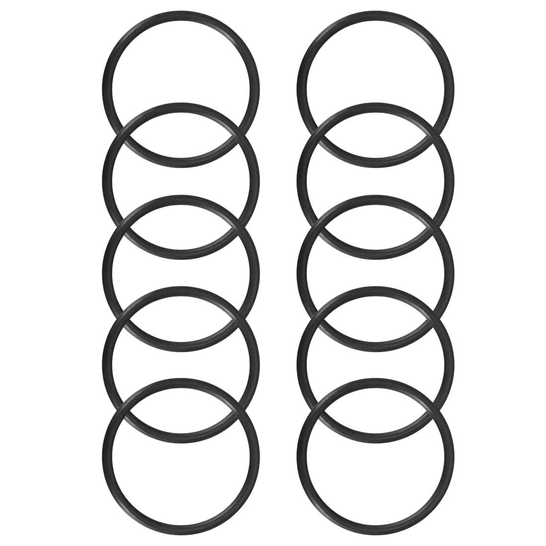 ROWORKX 10Pcs Nitrile Rubber O-Rings - 24mm OD x 20mm ID x 2mm Width Sealing Gaskets for Hose, Faucet, Plumbing, Automotive and General Repair Applications