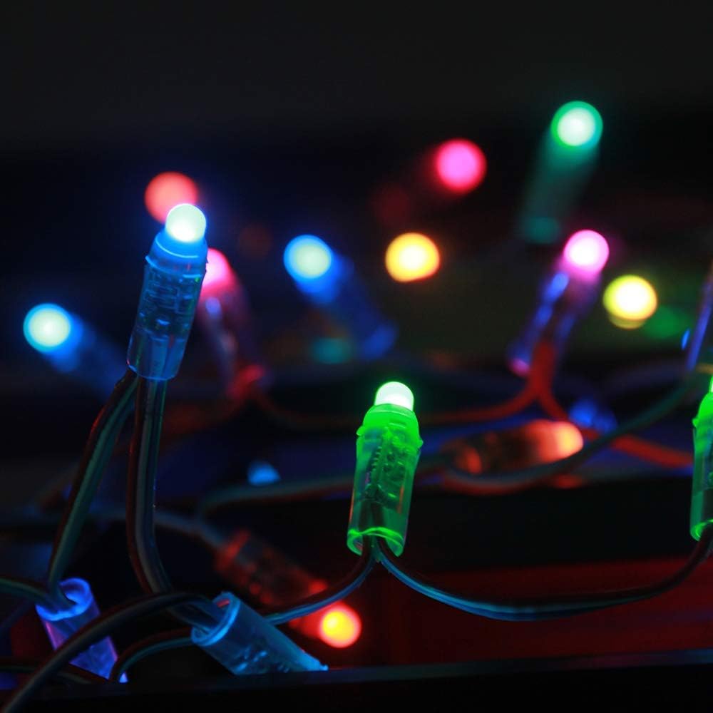 ALITOVE Dream Color LED Pixel String Light Bluetooth App Control, 23ft 100 LEDs WS2811 12V Addressable Digital LED Pixels with Bluetooth Controller & Power Supply kit, 120 Color Modes