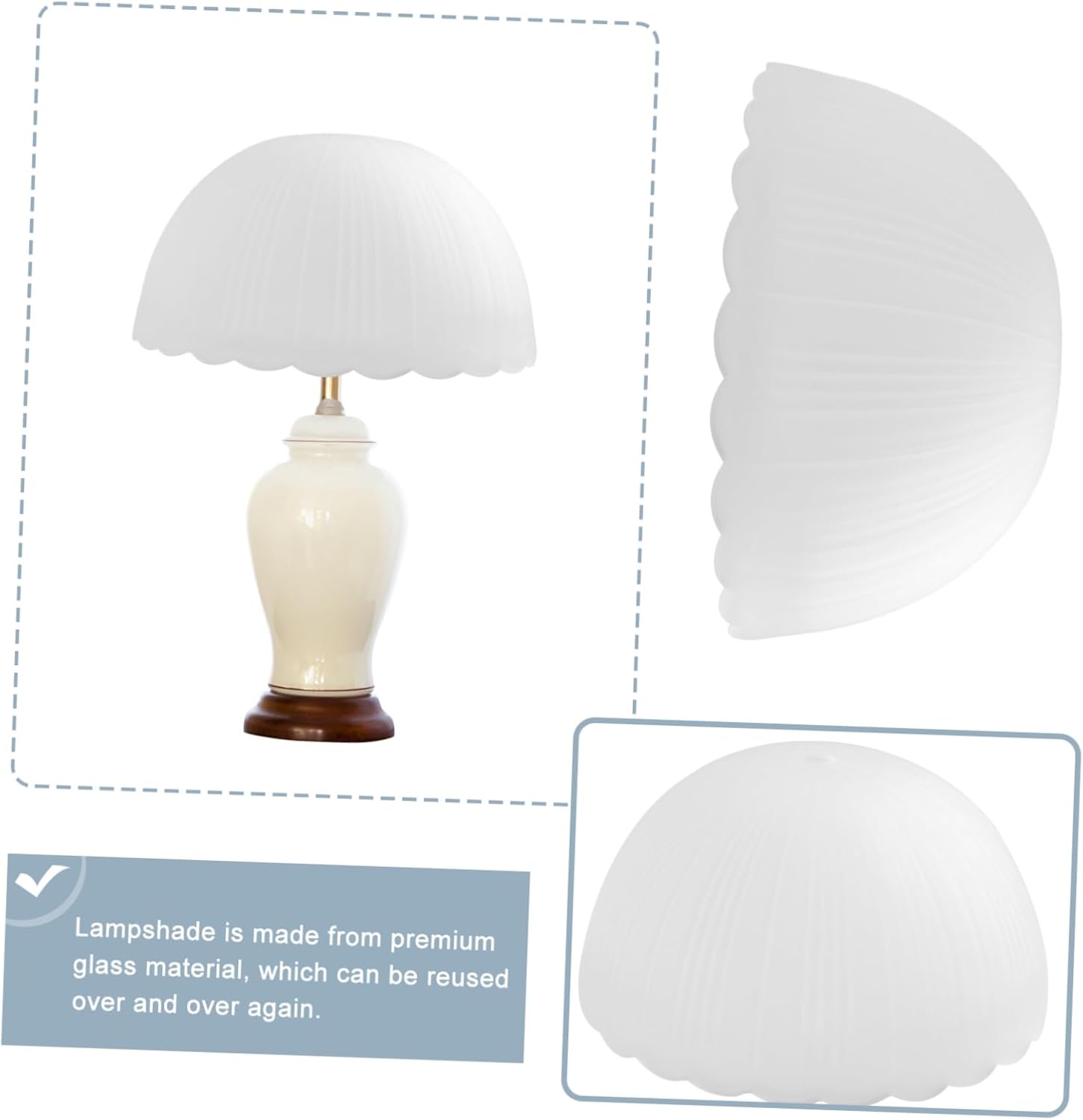 NUOBESTY 1pc Elegant Glass Lampshade for Ceiling and Table Lights Frosted Watermelon Design Accessory for Chandeliers Bedside Lamps and Ceiling Fixtures