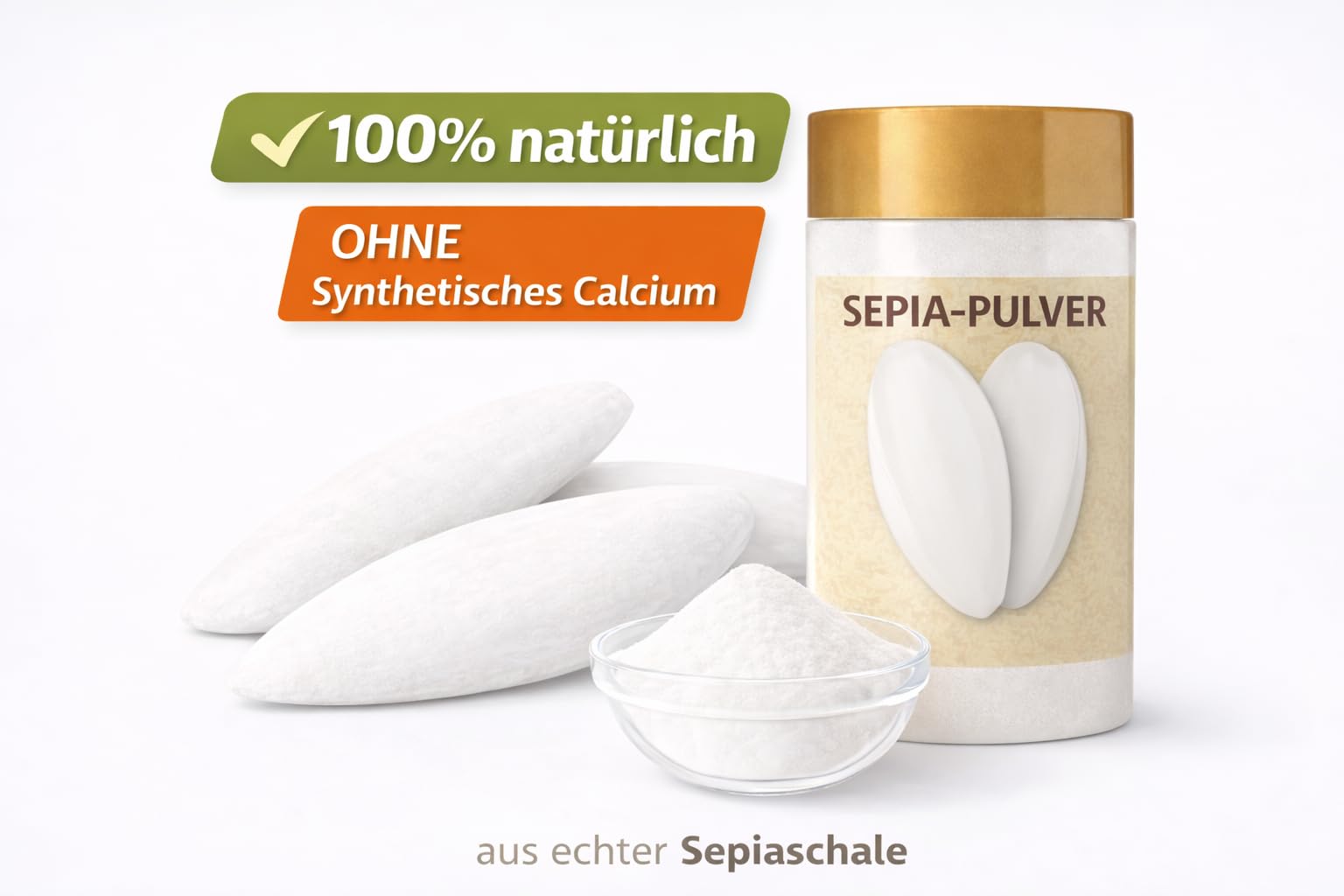 Tropic Shop Sepia proszek 250 g – naturalny wapń dla gadów, żółwi i ptaków – drobno zmielony, idealny do zapylania paszy – bardzo wydajny