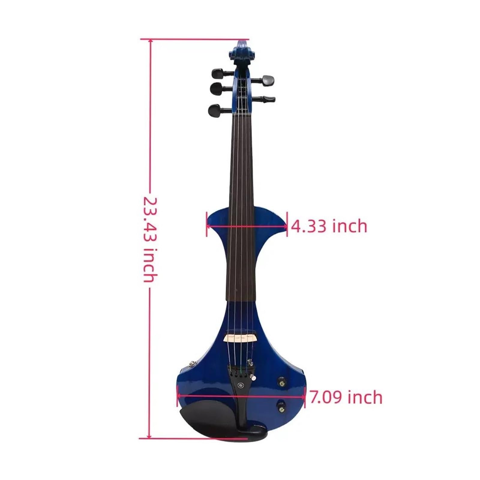 Skrzypce Elektryczne Pełnowymiarowe Profesjonalne Akcesoria Hebanowe Z Futerałem Smyczek 5 Lub 4 Struny Instrumenty Strunowe Skrzypcowe(5string)