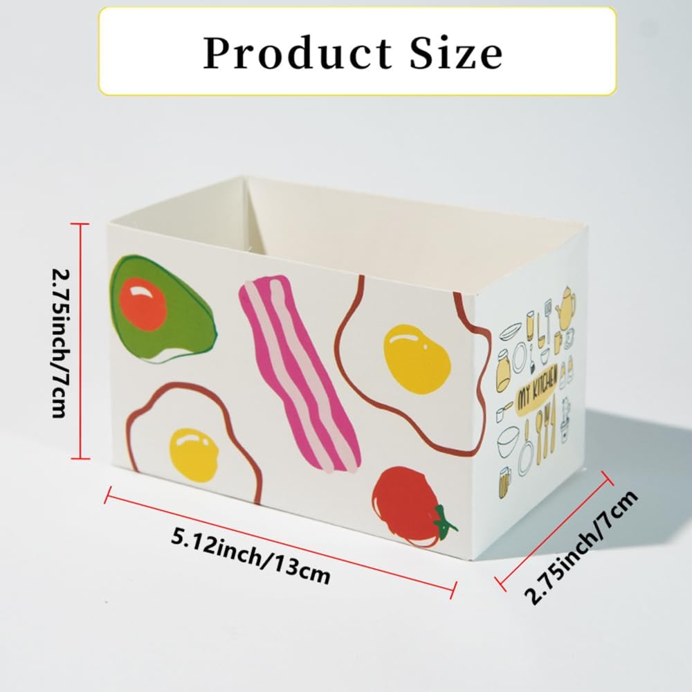 NatureMan 50 Pack Paper Take Out Containers Sandwich Take Out Boxes,Mini Burger Boxes,Toast Holding Bread Tray for Take Out Food Containers,Restaurant, Picnic (Egg Pattern)