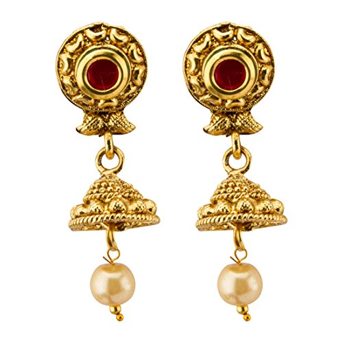 Petals Plated Necklace Set with Earrings (JG-NC-544)