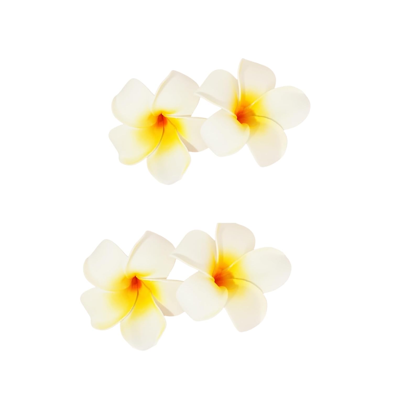 Hawaiian Hair Clips - Frangipani Foam Flowers for Women