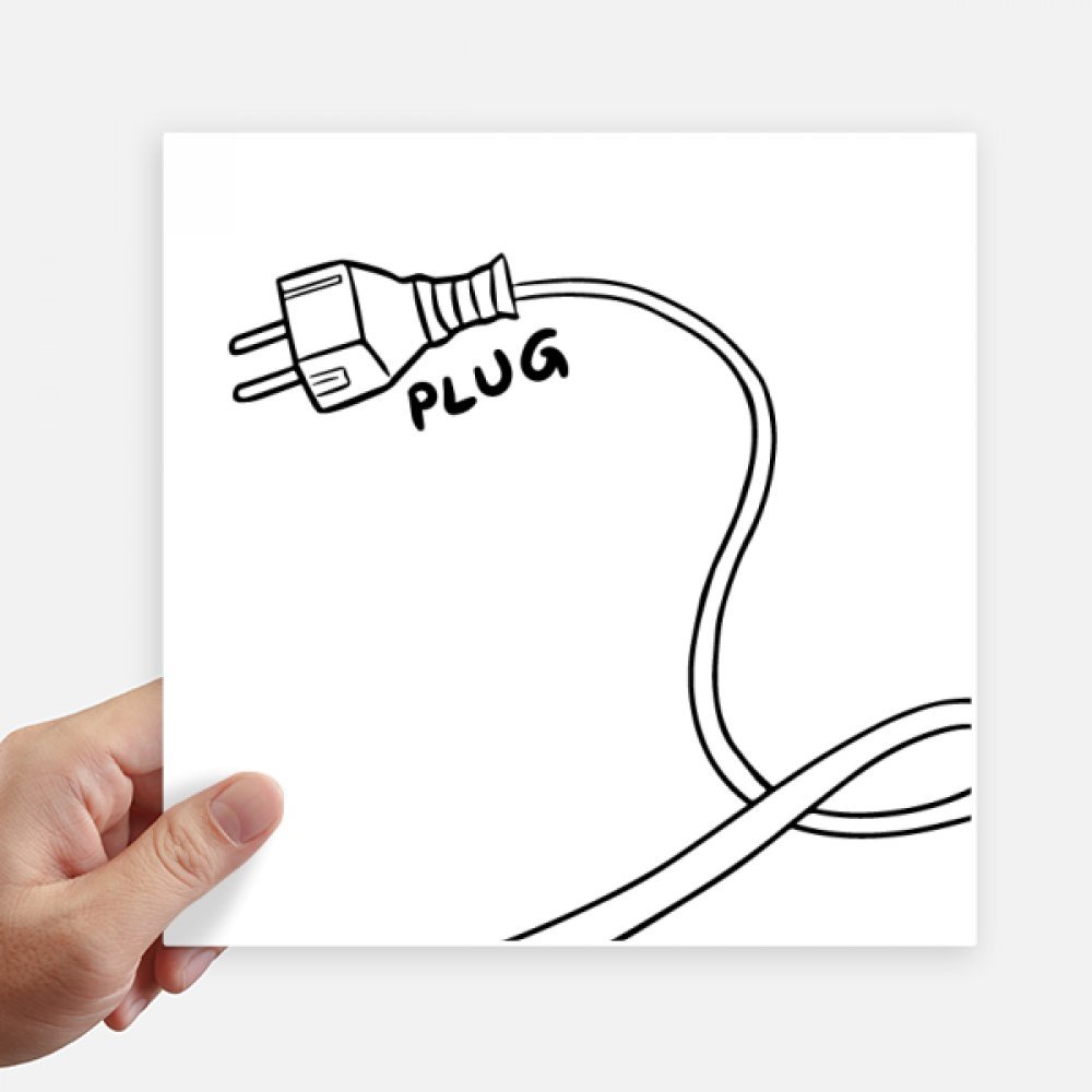 Dessin autocollant carré de 20 cm multicolore pour valise et motobike branchée