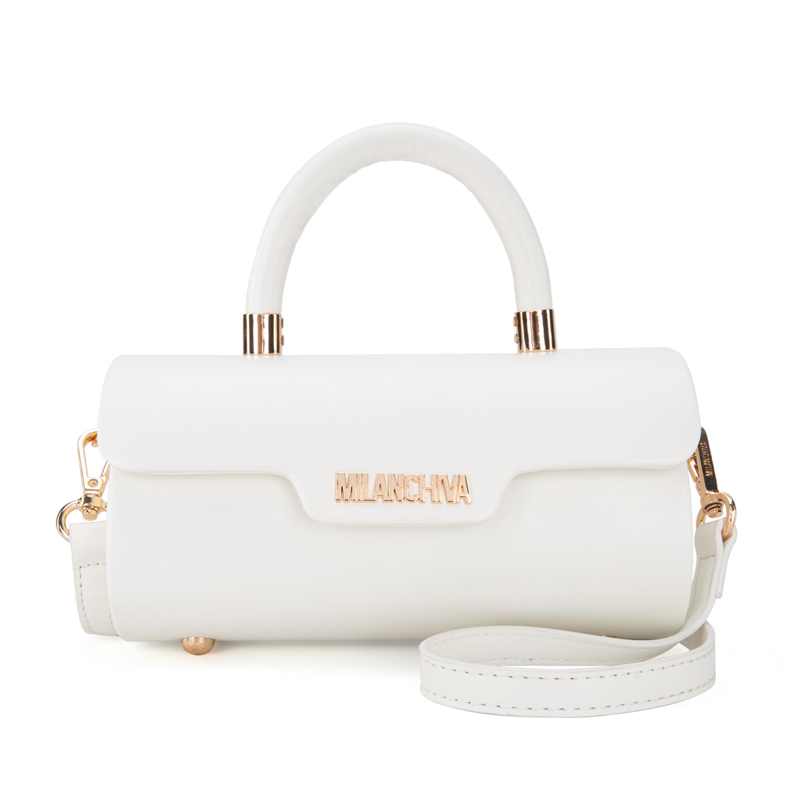 Crossbody Bag for Women, Small Purse Mini Barrel Handbag with Top Handle and Detachable Adjustable Strap