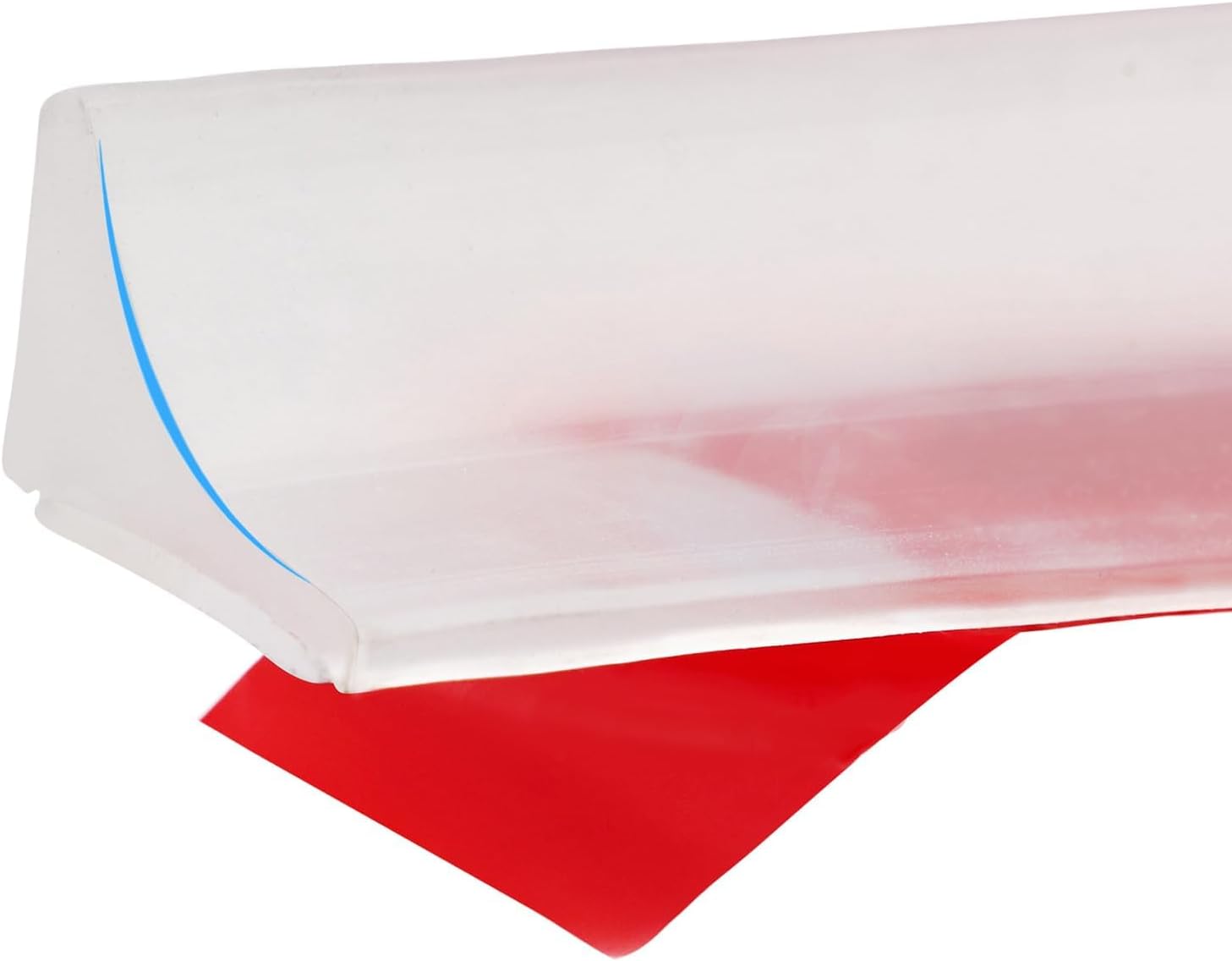 Duzzy 39 Inch Clear Shower Threshold Water Dam, Self-Adhesive Silicone Shower Water Guard Blocker Suitable for Bathroom and Kitchen