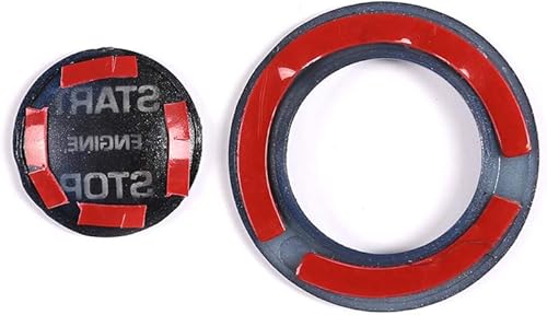 Miniatura 7 de YIWANG Cubierta de botón de interruptor de arranque de motor ABS cromado para Land Rover Discovery Sport, para Discovery 5, para Range Rover Evoque,