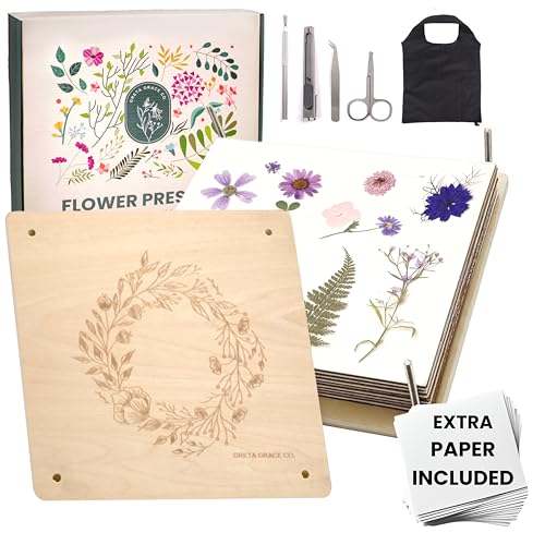 Extra Large Flower Press Kit | 11"x11" 10 Layers Wooden Pressing ...