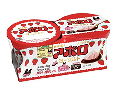 明治アポロ ヨーグルト（70g×2コ）×12パック クール便