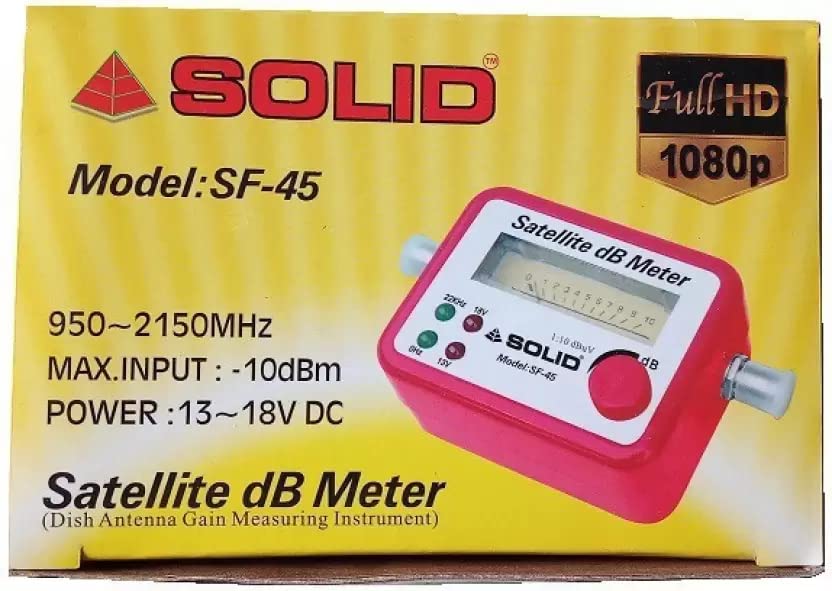 Image of Gilhot� Analog DB SF-45 Multi-Functional Professional Satellite Meter with an Adjustable Button and Compass for TV DTH and Antenna Signal Finder