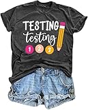 Teacher Shirts Women Test Day Teacher Shirt Do Your Best Tshirt Testing Teacher Shirt Teacher Gifts Tee Tops Grey