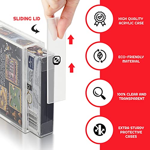 Image of Acrylic Video Game Box Protector Compatible for Nintendo Game Boy and Game Boy Advance - Acrylic GBA game case - 4mm Gameboy Box Protectors (Pack of 2)