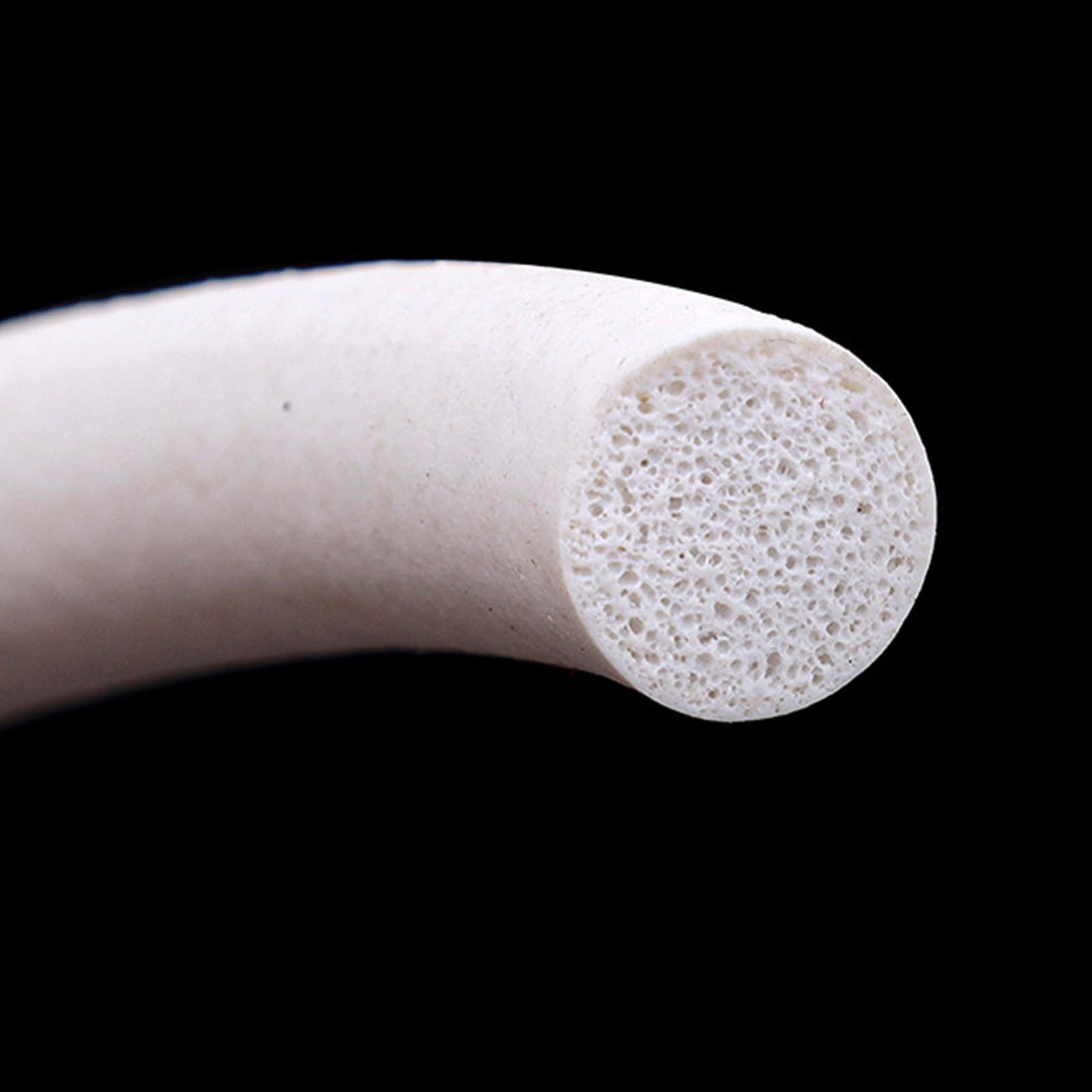 Silikonschaum-Dichtungsstreifen, weißer runder Silikon-Schaum-Dichtungsstreifen, 1–20 mm Durchmesser(2M*20mm)
