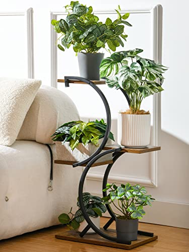 Chphi Plant Stand Indoor 4-Tier Wrought Iron Plant Stand Green Indoor Plant Stand Use Office Home Decor By Plant Stand Indoor Wood #TOP3