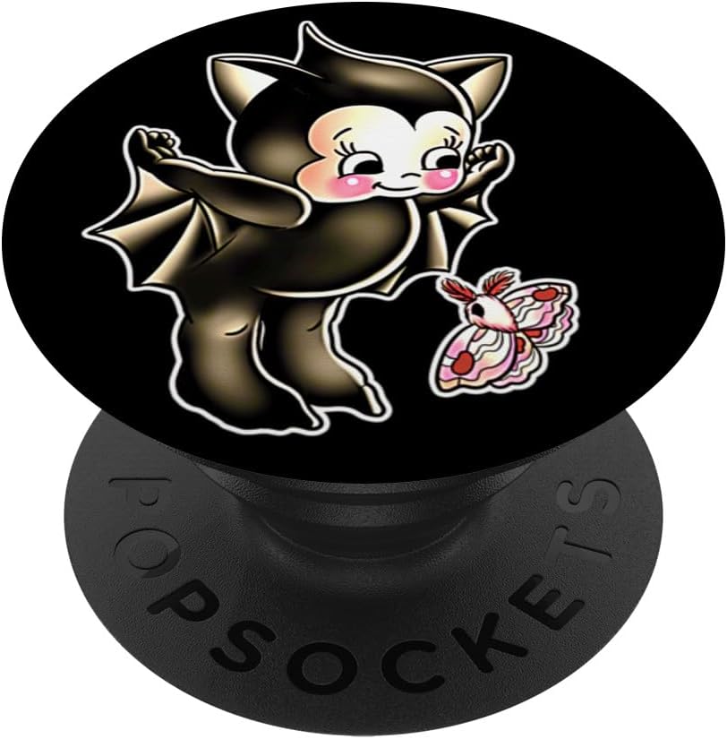Vampire Bat Kewpie Baby x Moth Halloween PopSockets PopGrip for MagSafe