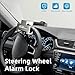 TECKELE Steering Wheel Lock with Alarm Airbag Lock Anti-Theft Heavy Duty Car Lock Car Device Car Security Theft Prevention Compatible for Vehicle Truck Van SUV