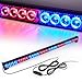 Emergency Strobe Lights 36 Inch Led Light Bar 32 Led 13 Flash Patterns Police Traffic Advisor Waterproof Warning Hazard Caution Turn Signals Vehicle Pickup Truck Roof Rear Head (35.5 Inch, Red/Blue)