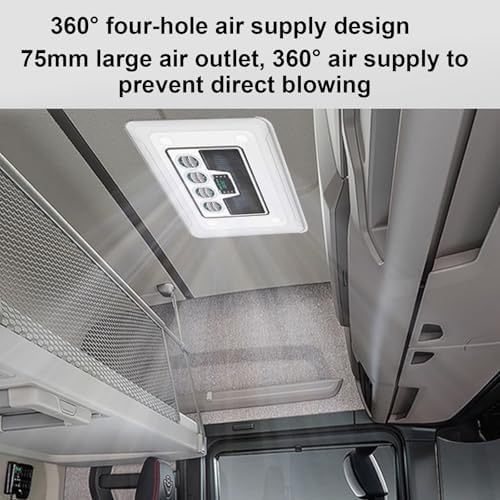 24V RV Air Conditioner, Universal Rooftop AC Unit for RVs & Trucks, Quiet Cooling System for Motorhomes, Campers, & Household Use – Energy Efficient & Reliable (Red)