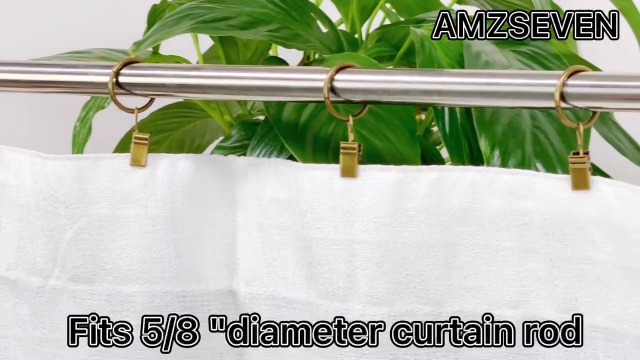 Metal Curtain Rings with Clips Bronze 1 in Interior Diameter on Amazon Live