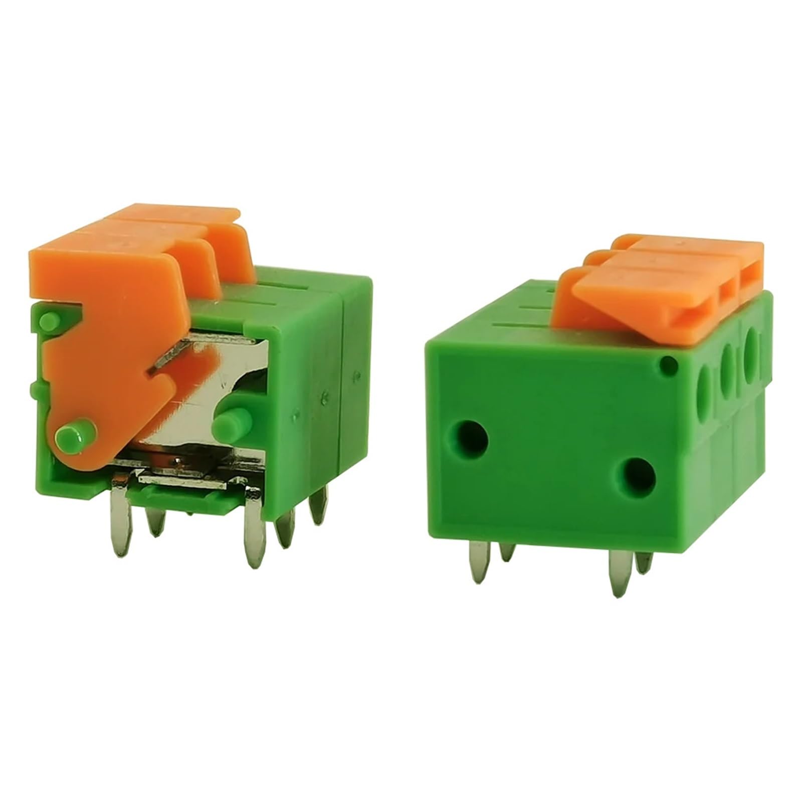 Lot de 50 borniers à ressort for circuits imprimés KF141V, KF141R, KF142V et KF142R, diamètre 2,54/5,08/7,62 mm, 2 à 12 broches.(10P(50Pcs),142V-7.62)